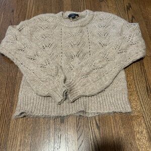 American Eagle Beige Knit Sweater